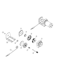 Winch Assembly (Be-106125) Diagram and Parts List for 19A40019 44Inch-100 Cub Cadet Lawn Tractor